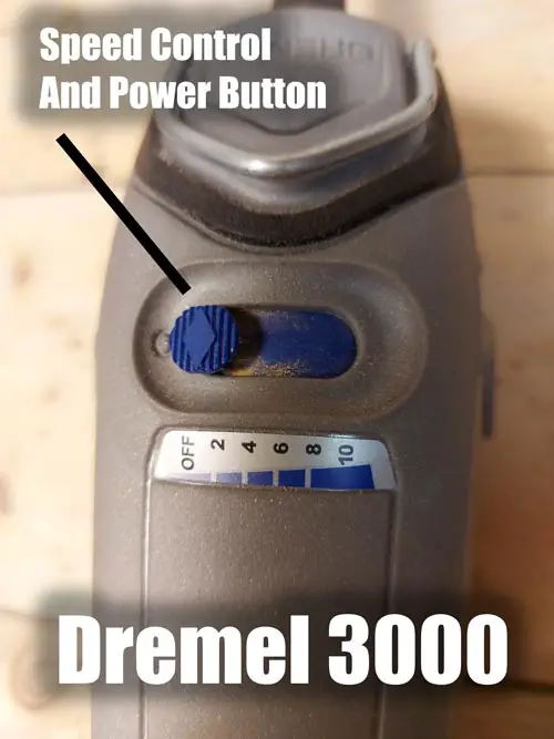 Dremel 3000 speed control and power button